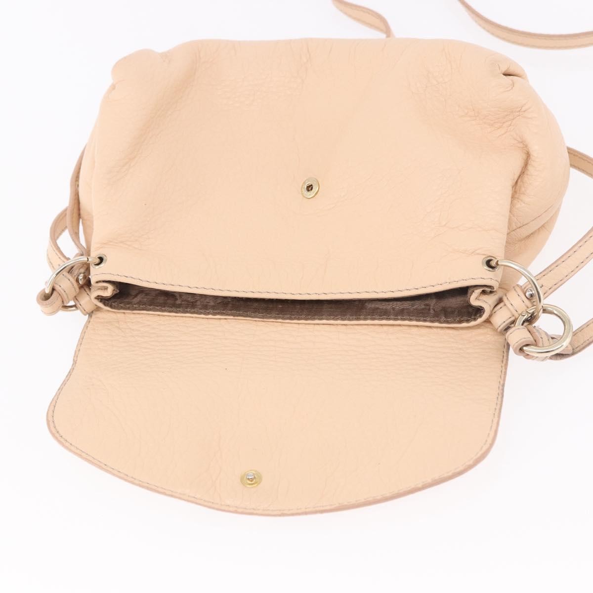 Chloe Lily Leather, Beige, Leather, Shoulder Bag