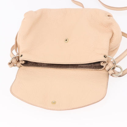 Chloe Lily Leather, Beige, Leather, Shoulder Bag