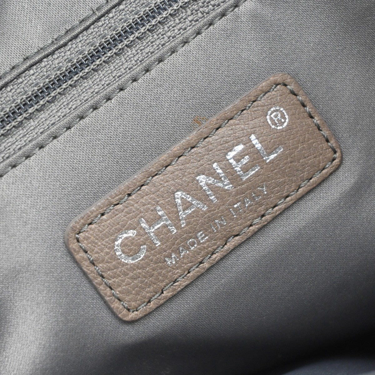 Chanel Lipstick Open Patent Vinyl, Black, Patent Leather, Tote Bag