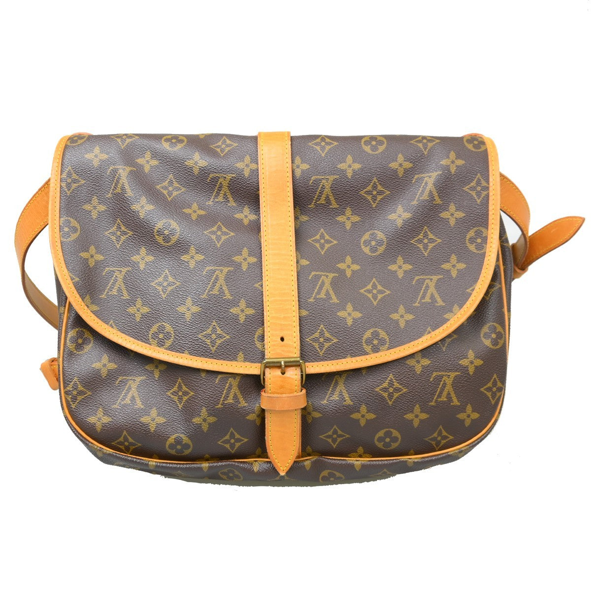 Louis Vuitton Saumur Monogram Canvas, Brown, Canvas, Shoulder Bag