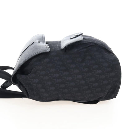 Christian Dior Motion Oblique Canvas with Leather, Black, Canvas, Backpack