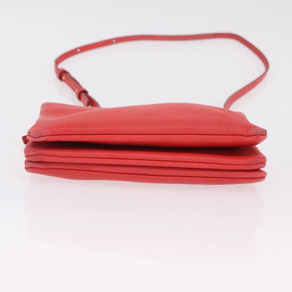 Celine Trio Leather, Red, Leather, Crossbody Bag