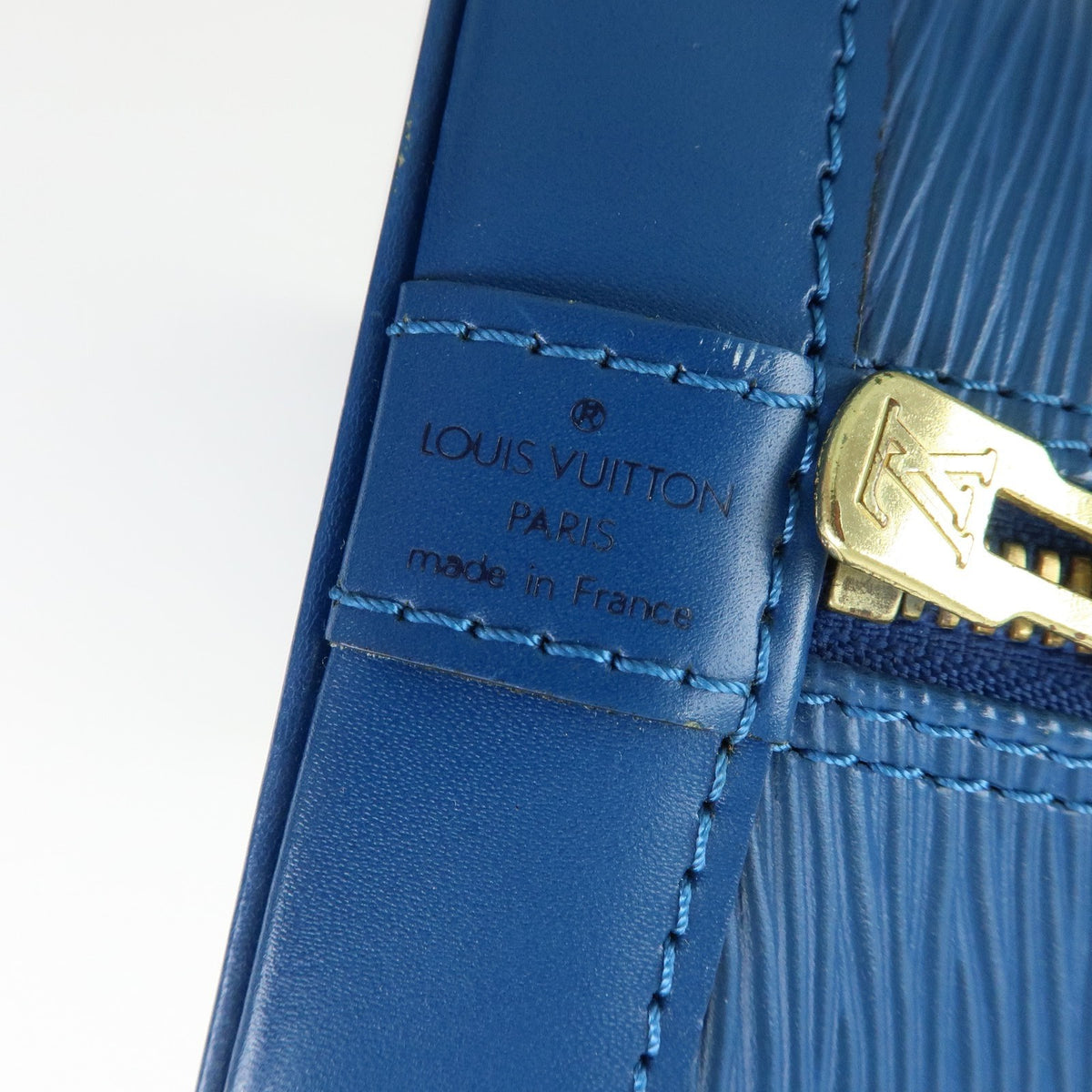 Louis Vuitton Alma Epi Leather, Blue, Leather, Handbag