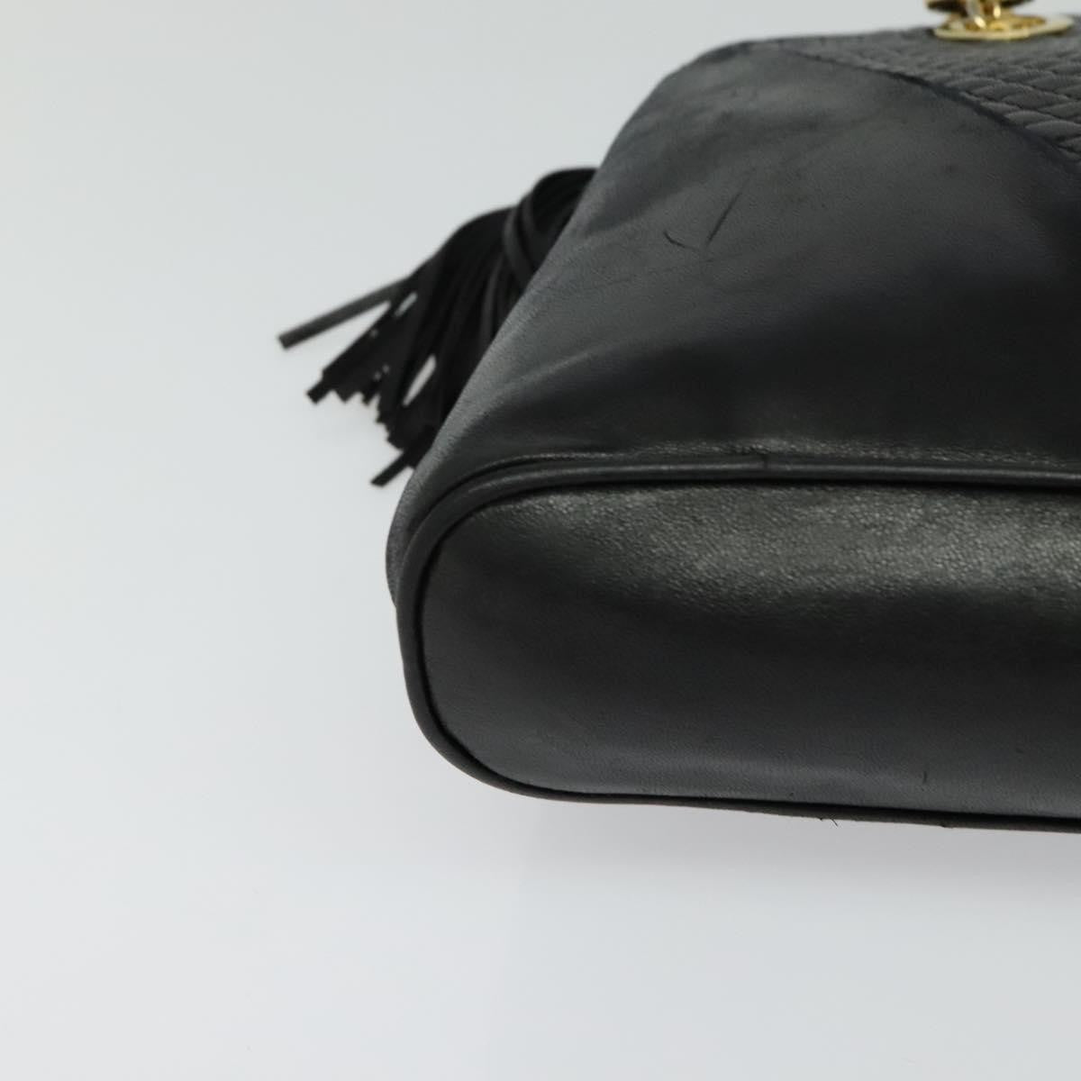 Bally Vintage Quilted leather, Black, Leather, Shoulder Bag