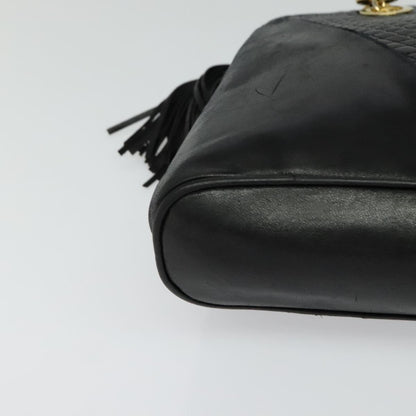 Bally Vintage Quilted leather, Black, Leather, Shoulder Bag
