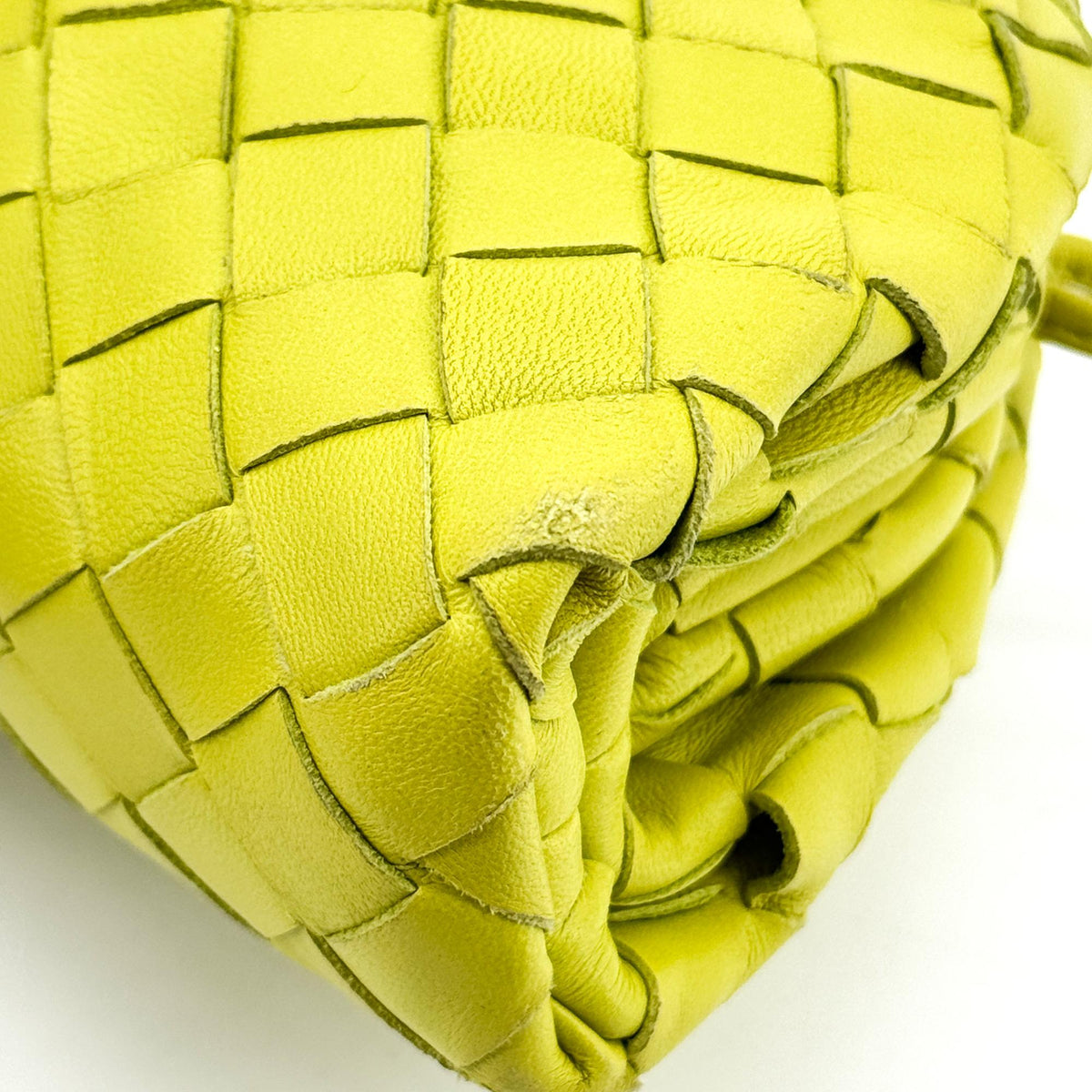 Bottega Veneta The Pouch Intrecciato Nappa, Green, Leather, Clutch