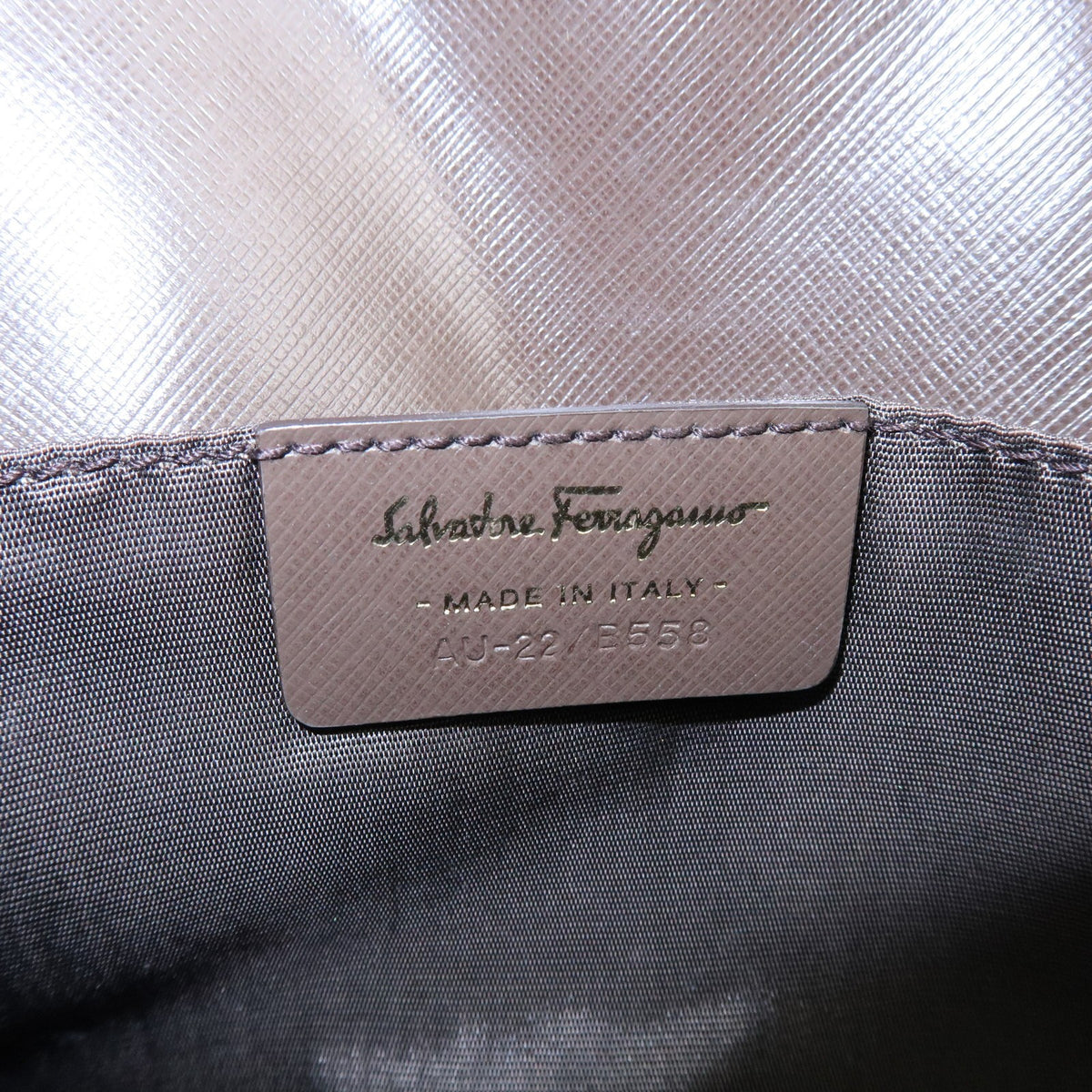 Salvatore Ferragamo Vara Bow Glitter, Brown, Leather, Crossbody Bag