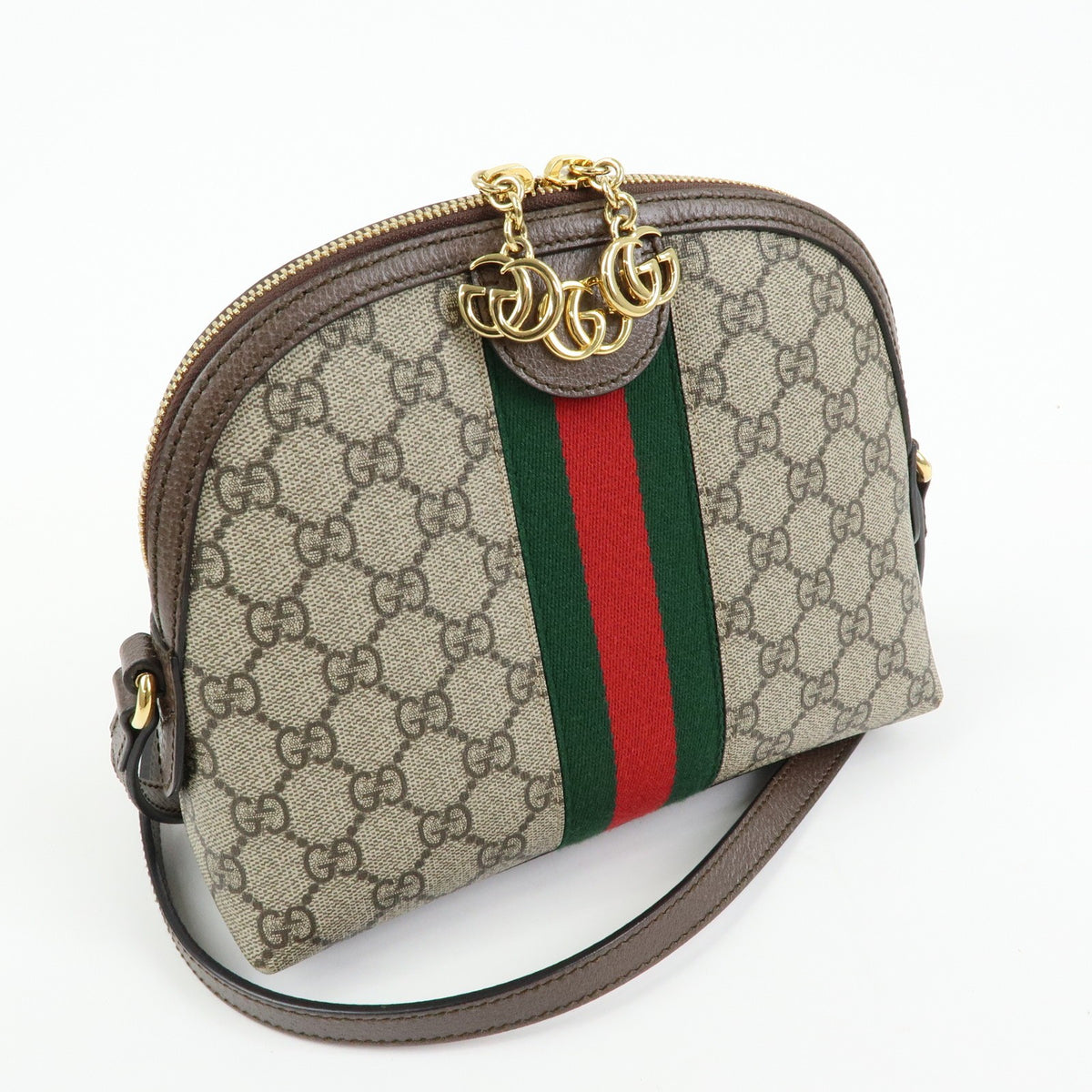 Gucci Ophidia Dome GG Coated Canvas, Beige, Canvas, Shoulder Bag