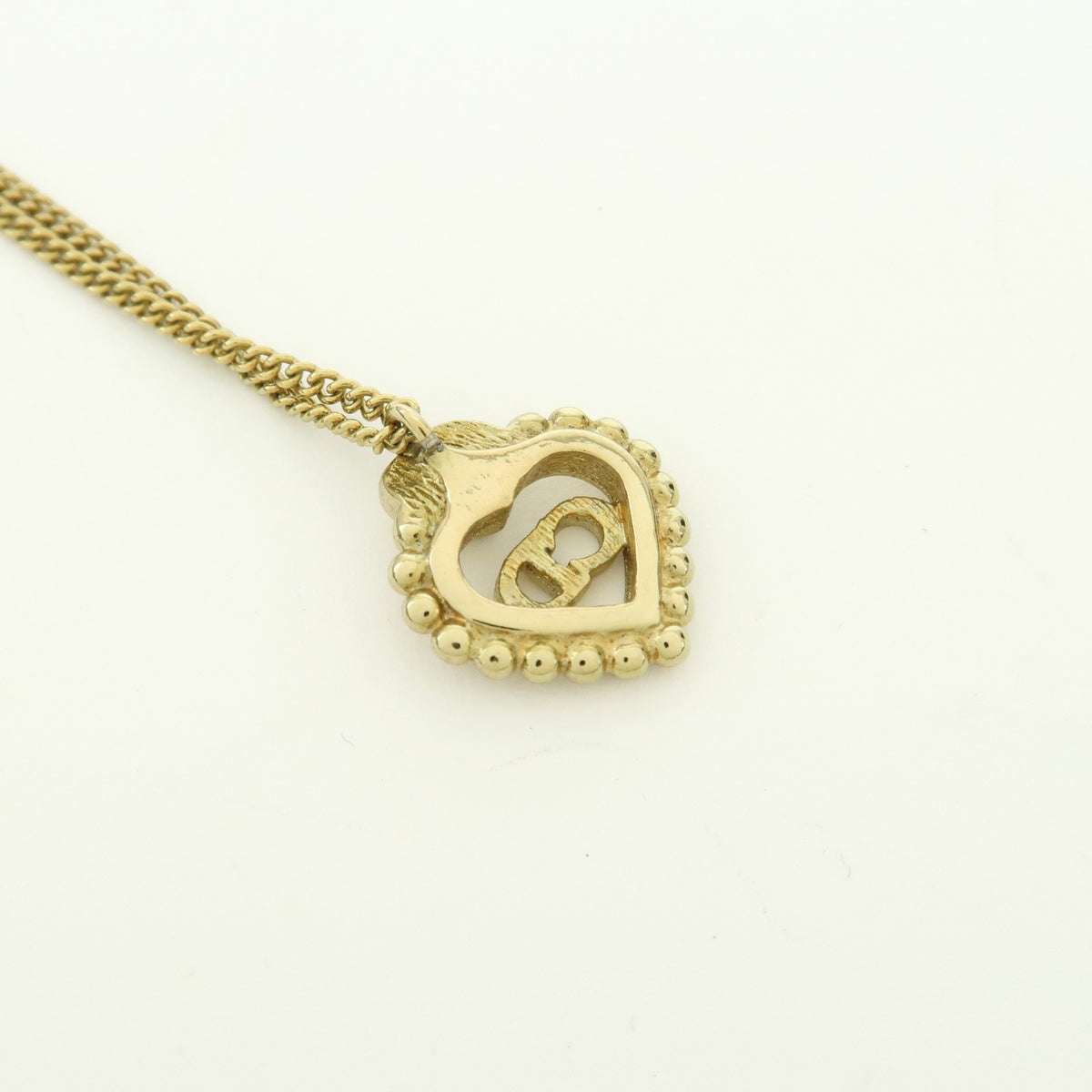 Christian Dior CD Heart Metal, Gold, Gold Plated, Necklace