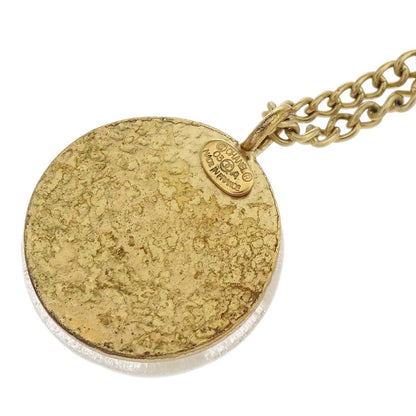 Chanel Vintage CC Round Pendant Choker Metal, Gold, Gold Plated, Necklace