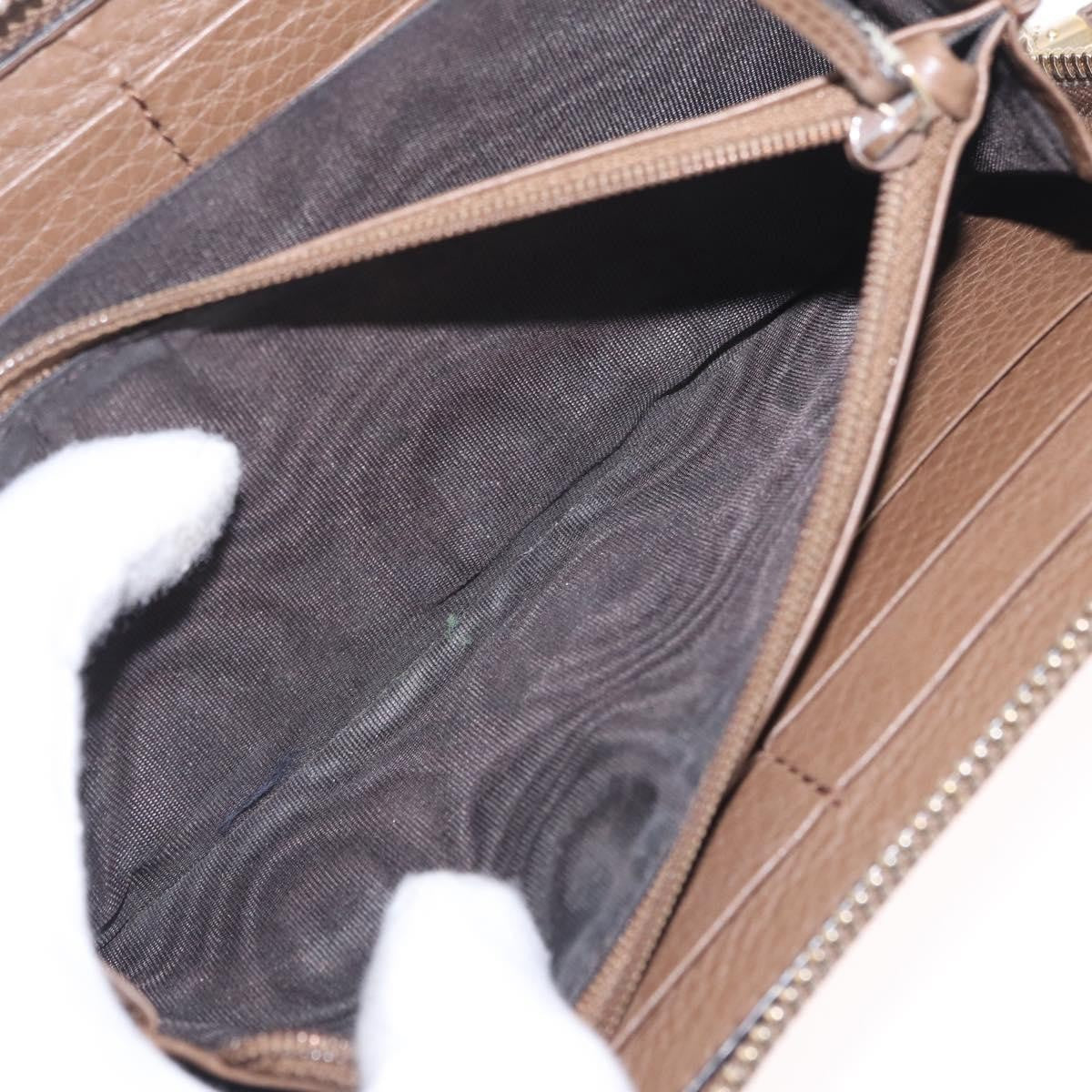 Gucci Soho Double Zip Around Leather, Brown, Leather, Wallet