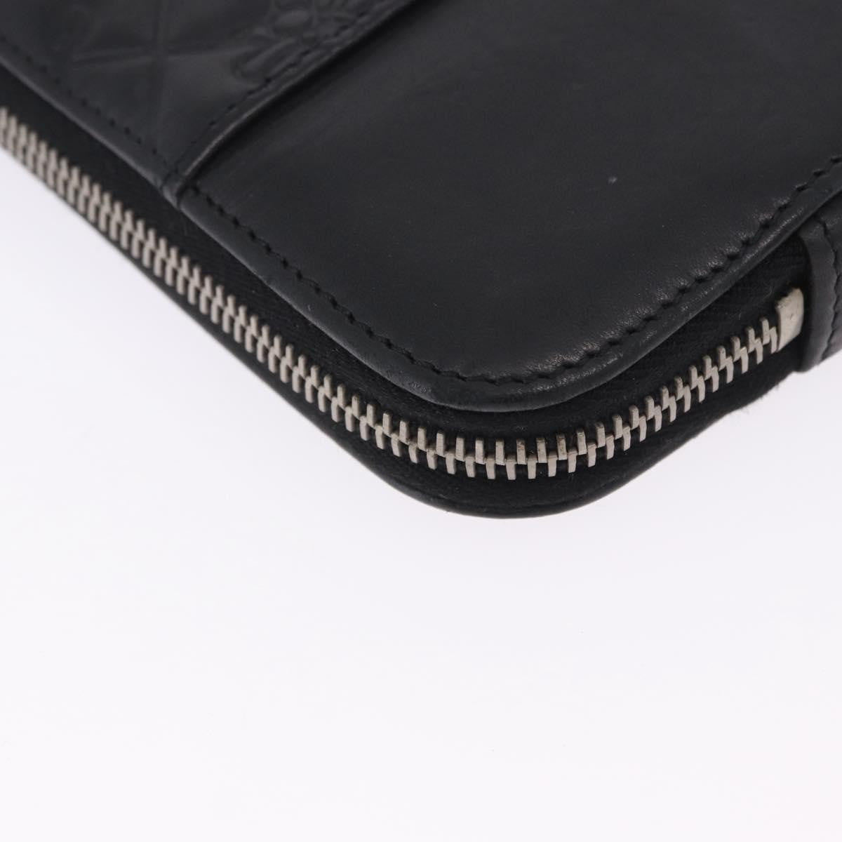 Chanel Zip Around iPad Case Quilted Lambskin, Black, Leather, Tech Accessory