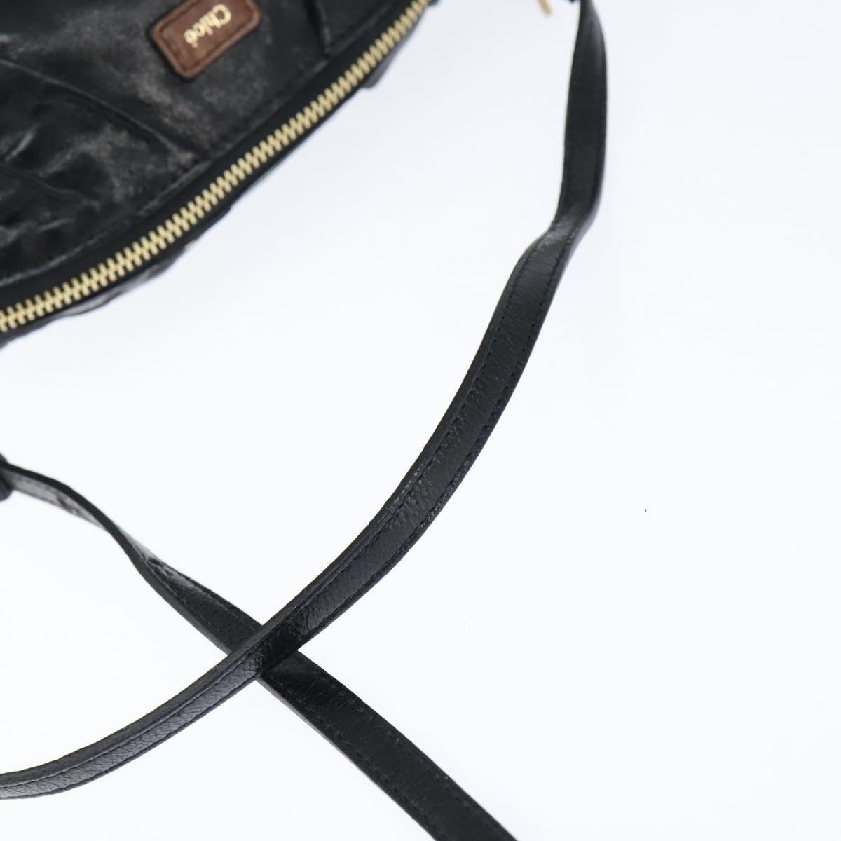 Chloe 2way shoulder bag Leather, Black, Leather, Shoulder Bag