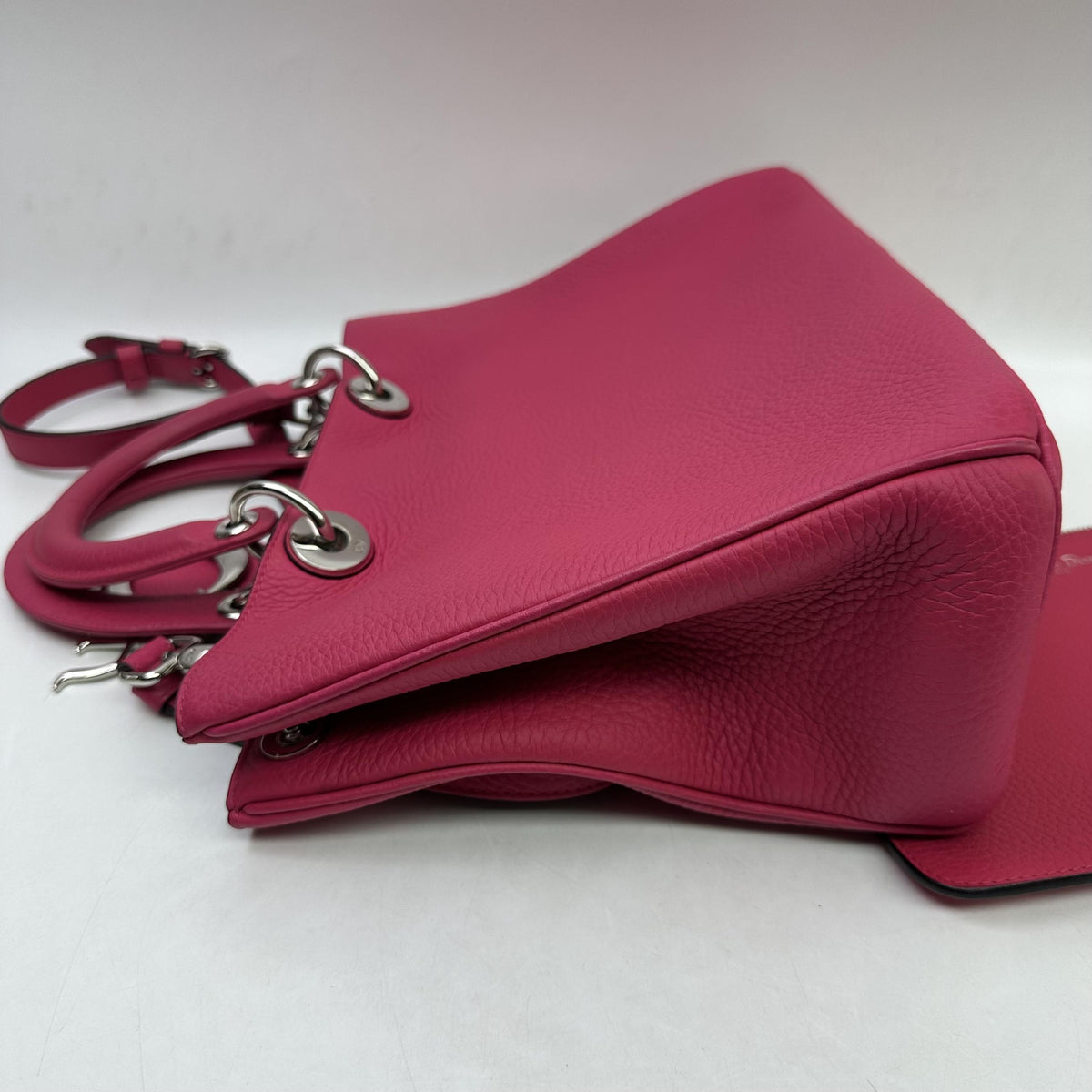 Christian Dior Diorissimo Leather with Sequins, Pink, Leather, Tote Bag