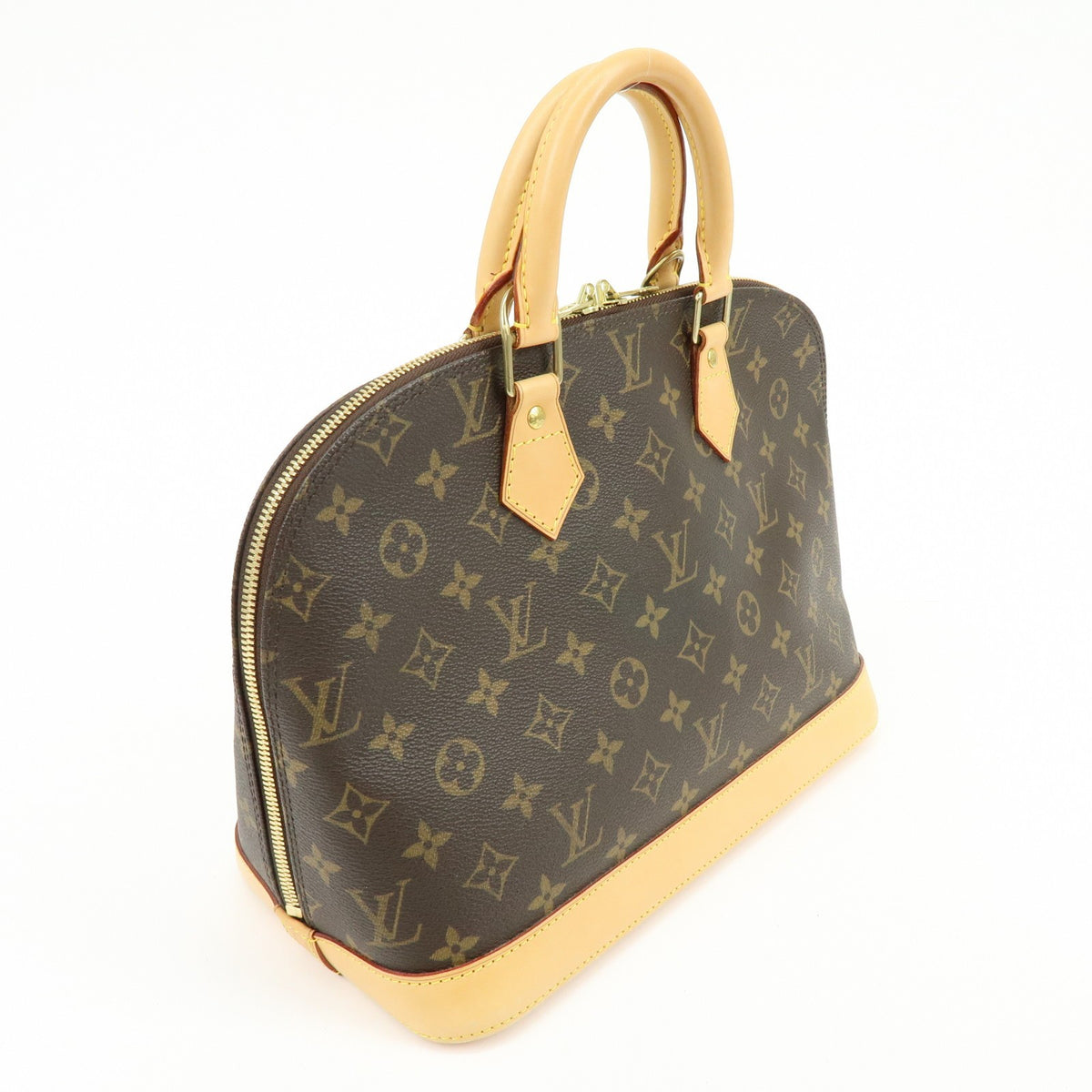 Louis Vuitton Alma Monogram Canvas, Brown, Canvas, Handbag