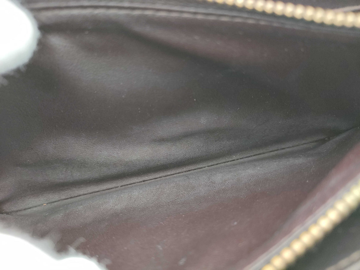 Louis Vuitton Zippy Monogram Vernis, Burgundy, Patent Leather, Wallet