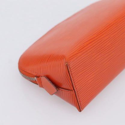 Louis Vuitton Cosmetic Epi Leather, Orange, Leather, Clutch