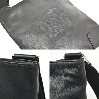 Loewe Anagram Leather, Black, Leather, Shoulder Bag