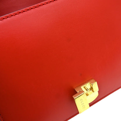 Gucci Sylvie Chain Leather, Red, Leather, Shoulder Bag