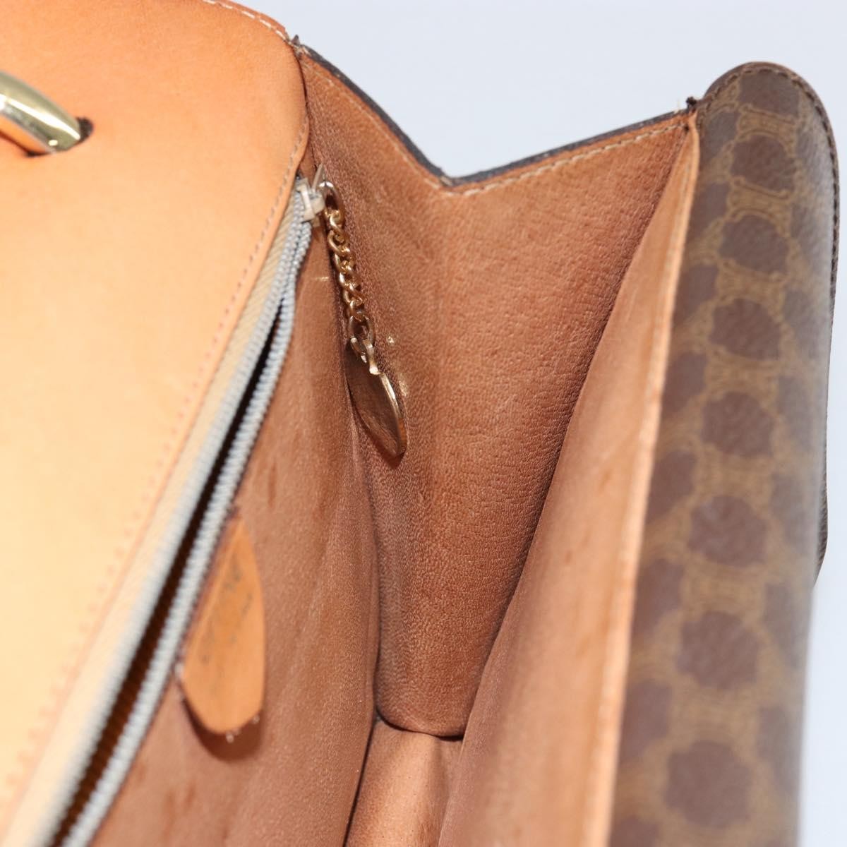 Celine Vintage Top Handle Macadam Canvas, Brown, Canvas, Handbag
