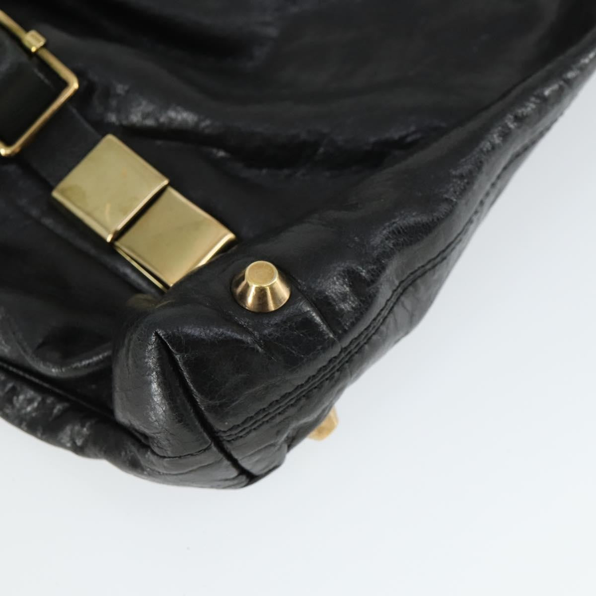 Chloe Victoria Leather, Black, Leather, Handbag