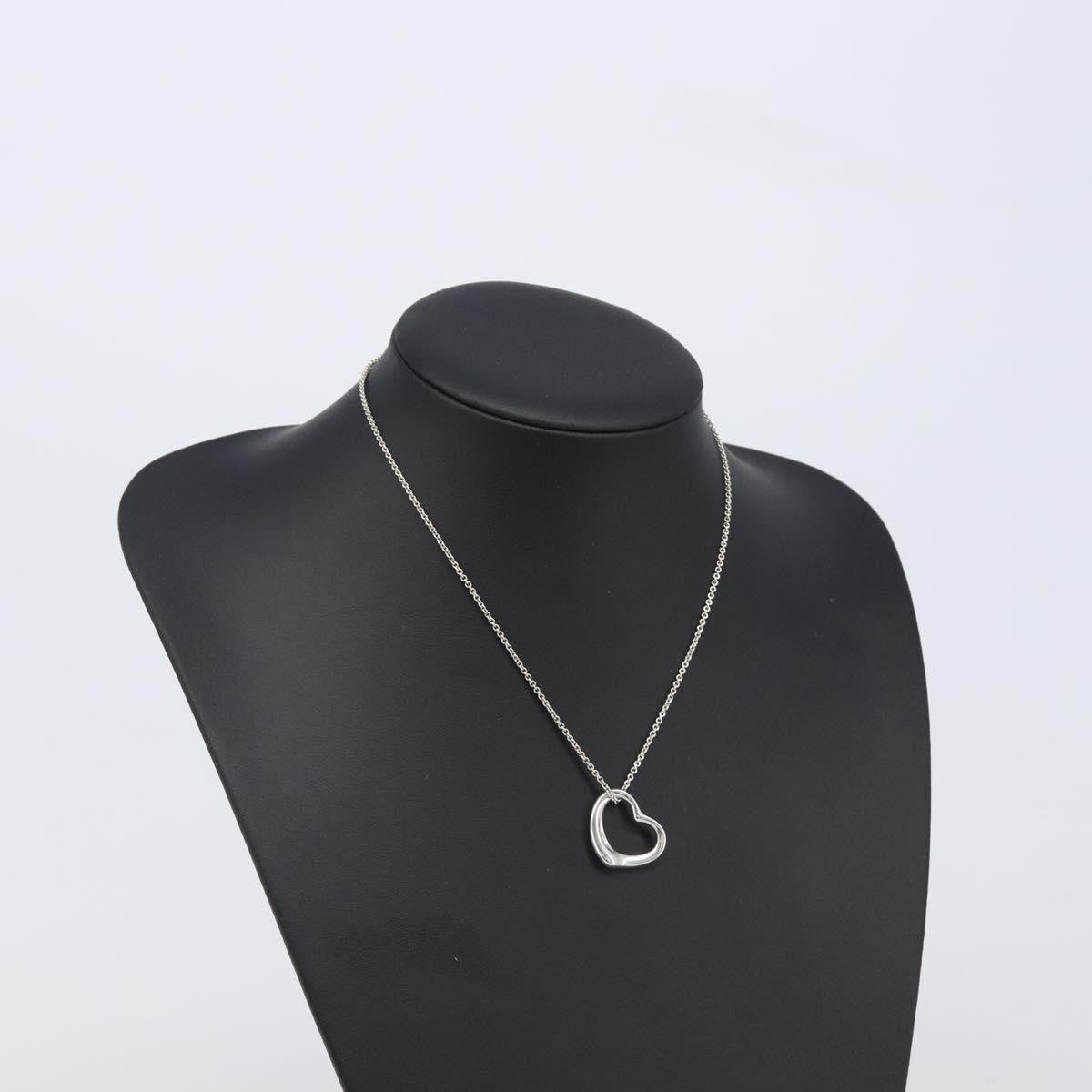 Tiffany & Co. Elsa Peretti Open Heart Pendant Sterling Silver, Silver, Silver, Necklace