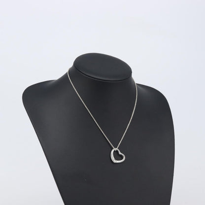 Tiffany & Co. Elsa Peretti Open Heart Pendant Sterling Silver, Silver, Silver, Necklace