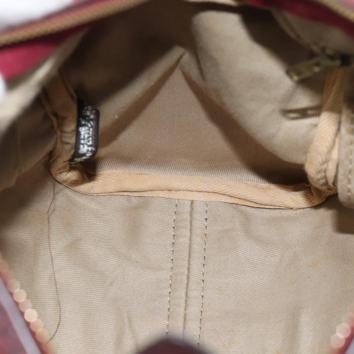 Christian Dior Boston Embossed Patent, Burgundy, Suede, Handbag