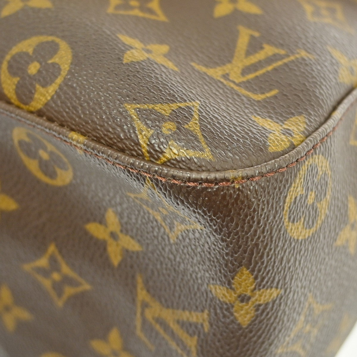 Louis Vuitton Looping Monogram Canvas, Brown, Canvas, Handbag