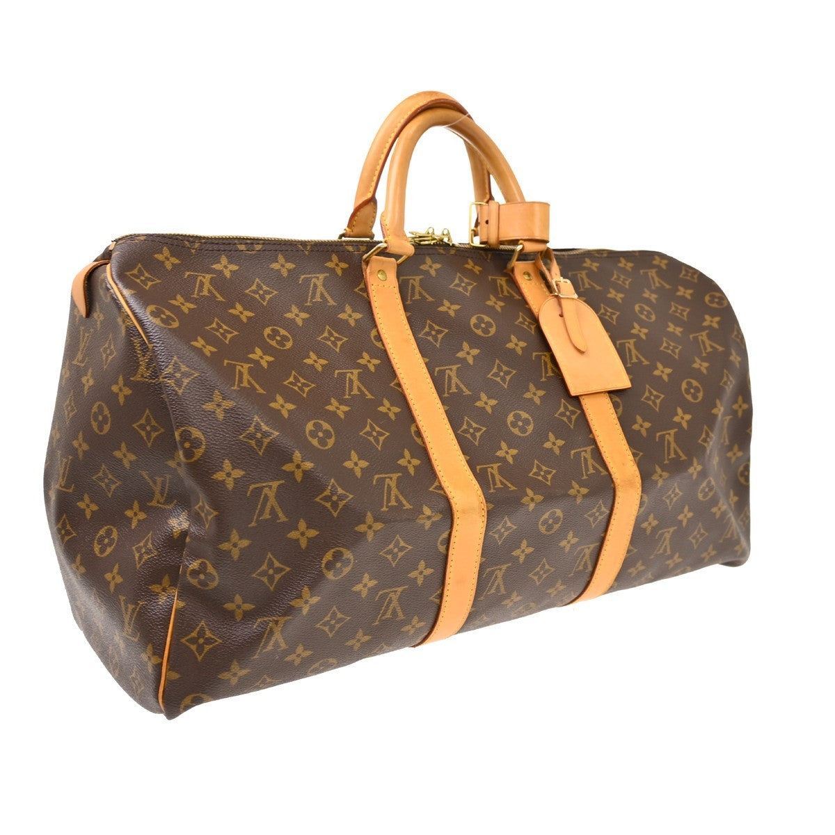 Louis Vuitton Keepall Canvas, Brown, Canvas, Travel Bag