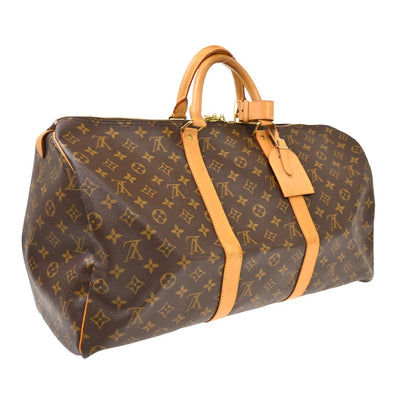 Louis Vuitton Keepall Canvas, Brown, Canvas, Travel Bag