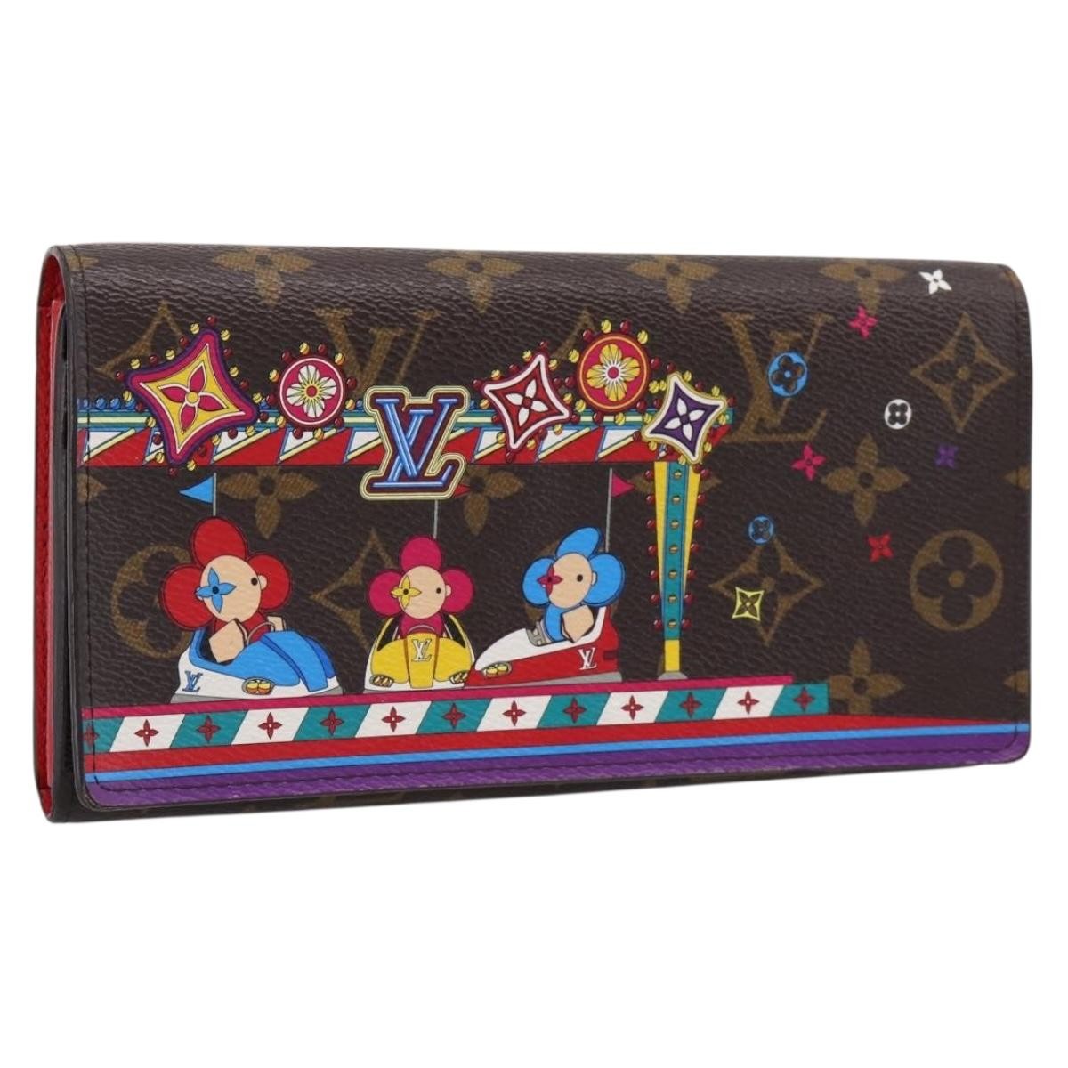 Louis Vuitton Sarah Wallet NM Limited Edition Vivienne Xmas Monogram Canvas, Brown, Canvas, Wallet