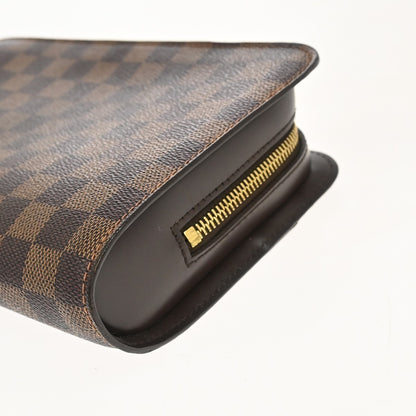 Louis Vuitton Pochette Saint Louis Damier, Brown, Canvas, Clutch