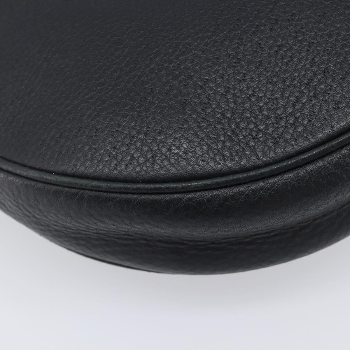 Salvatore Ferragamo Gancini Leather, Black, Leather, Crossbody Bag