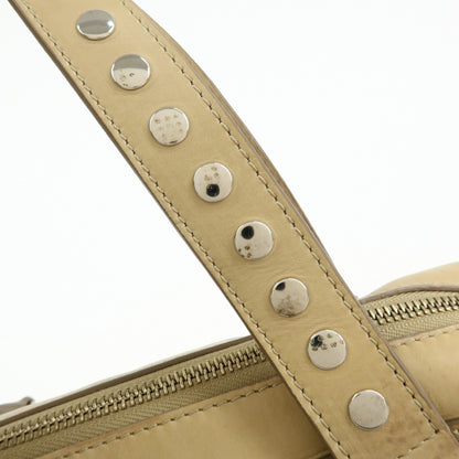 Celine Bowling Leather, Beige, Leather, Handbag