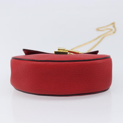Chloe Drew Leather, Red, Leather, Crossbody Bag