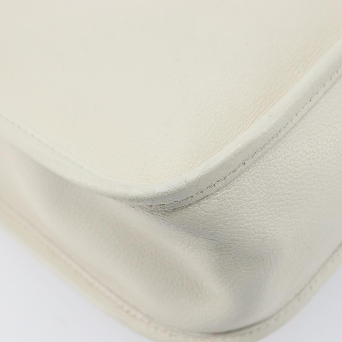Hermes Vespa Courchevel, White, Leather, Shoulder Bag