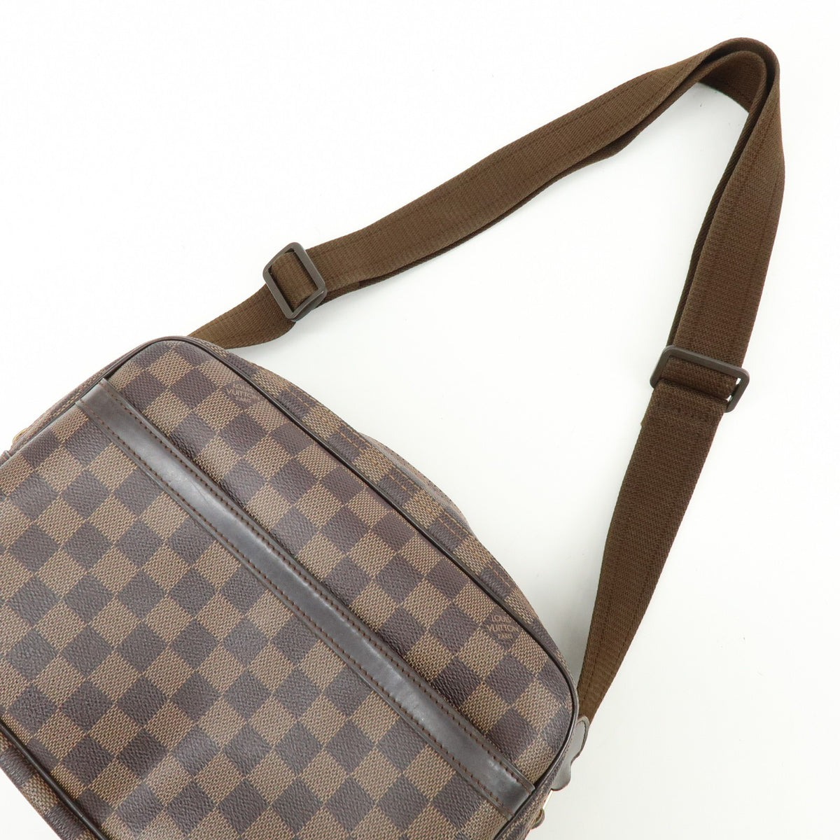 Louis Vuitton Reporter Damier, Brown, Canvas, Shoulder Bag