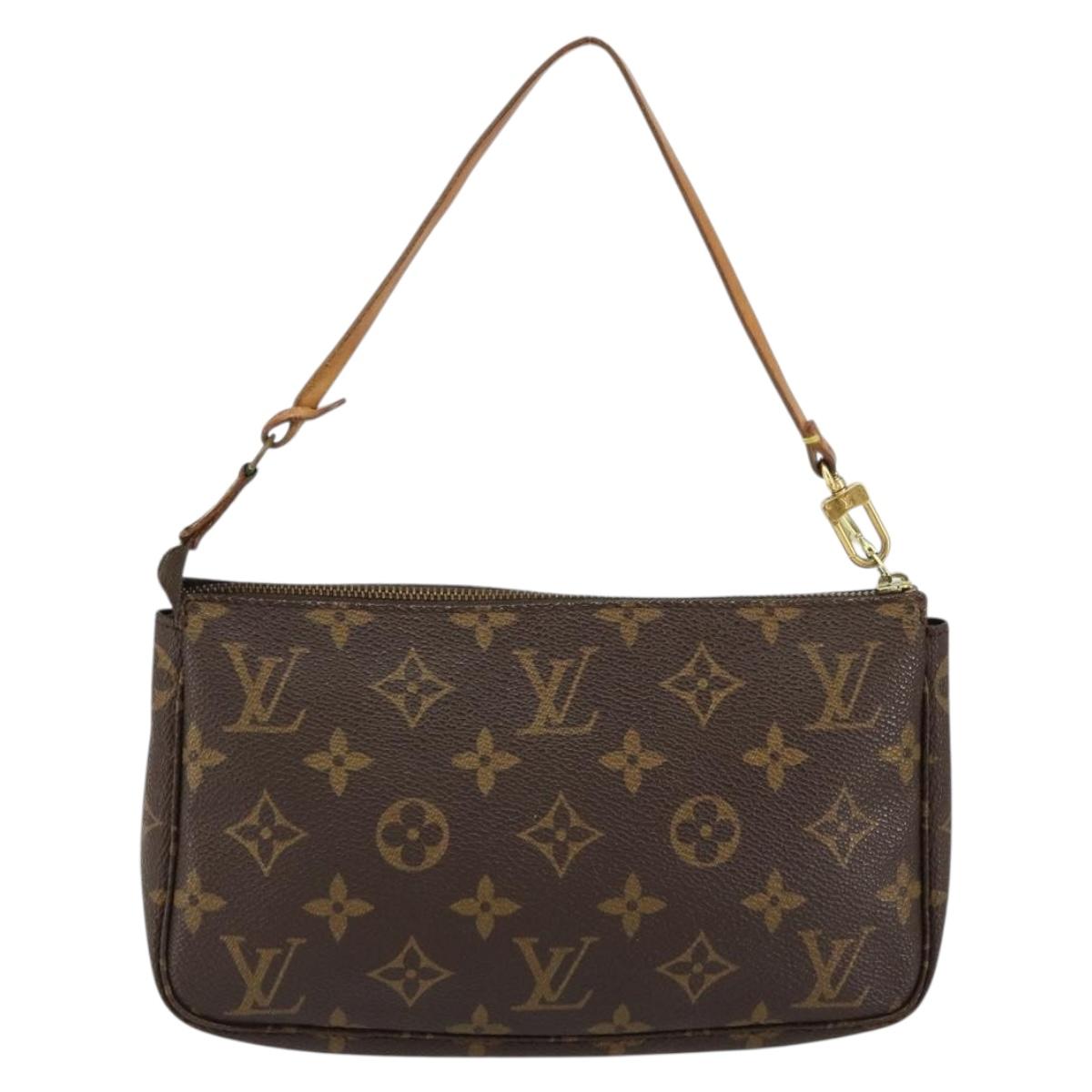 Louis Vuitton Pochette Accessoires Monogram Canvas, BROWN, CANVAS, Clutche & pouche