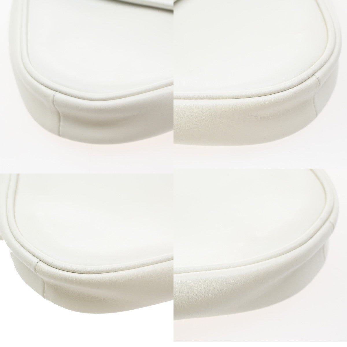 Celine Triangle Leather, White, Leather, Shoulder Bag