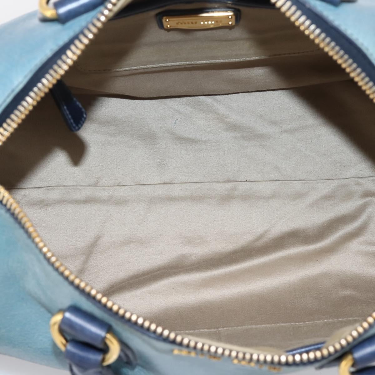 Miu Miu Beau Top Handle Leather, Navy, Leather, Handbag