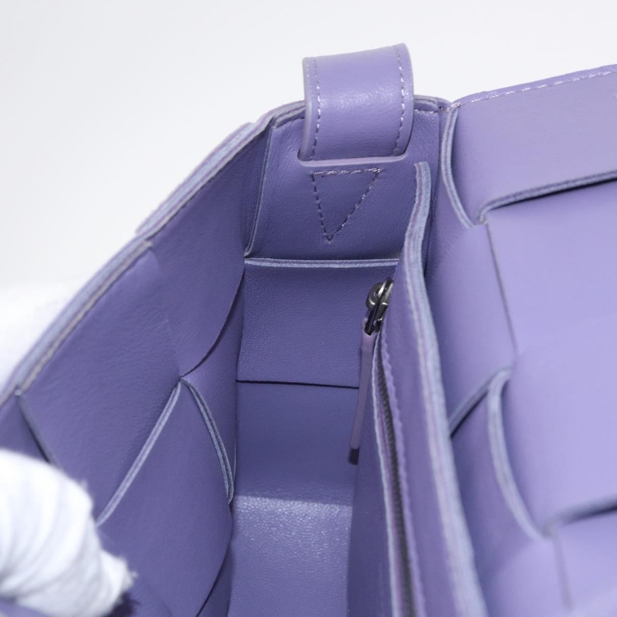 Bottega Veneta Cassette Maxi Intrecciato Leather, Purple, Leather, Crossbody Bag