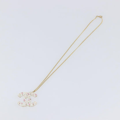 Chanel CC Pendant Multicolor Crystal Embellished Metal, Multicolour, Metal, Necklace