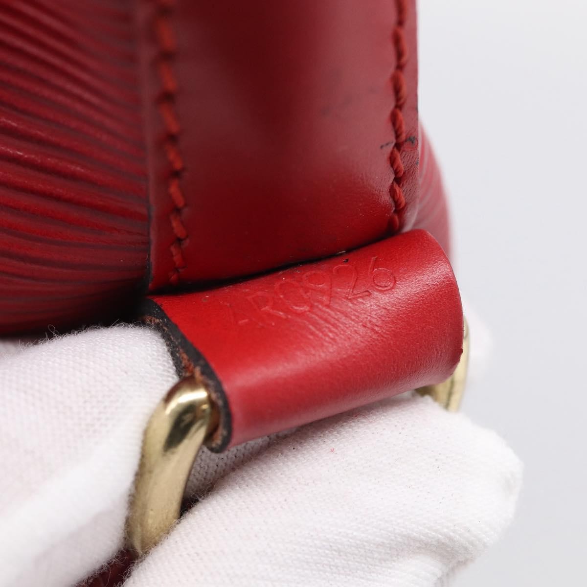 Louis Vuitton Petit Noe Epi Leather, Red, Leather, Handbag