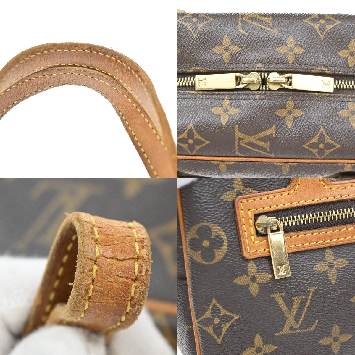 Louis Vuitton Cite Monogram Canvas, Brown, Canvas, Handbag