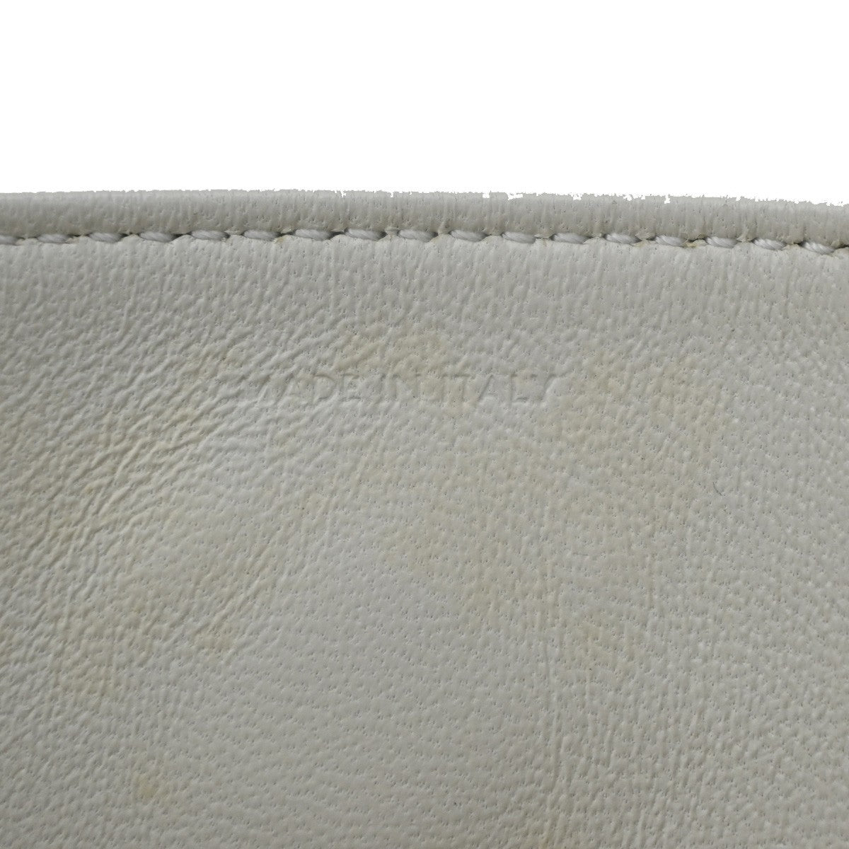 Celine Triangle Leather, White, Leather, Shoulder Bag