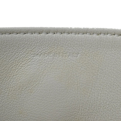 Celine Triangle Leather, White, Leather, Shoulder Bag