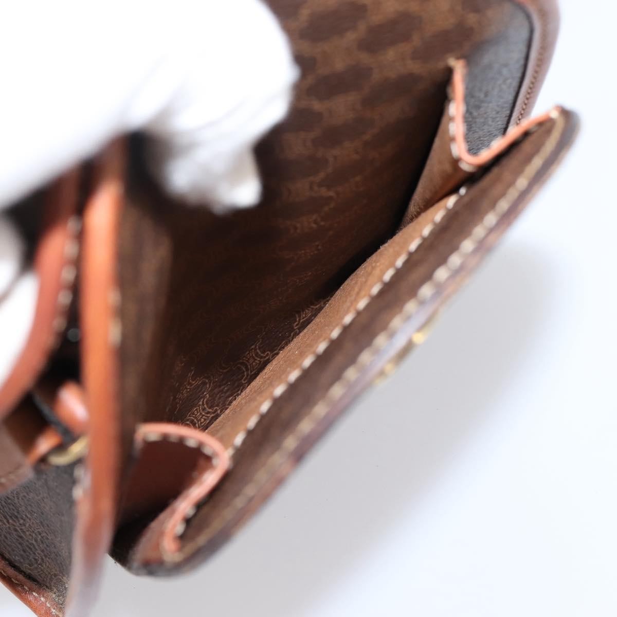 Celine Macadam Shoulder Canvas, Brown, Canvas, Crossbody Bag