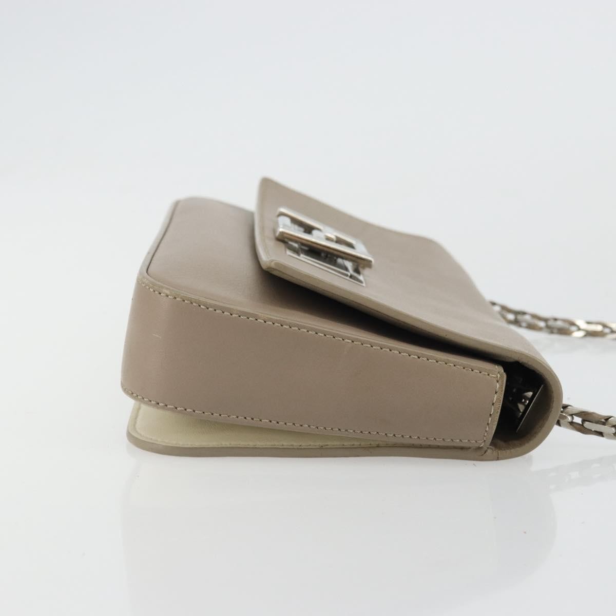 Fendi 3Baguette Convertible Calfskin, Beige, Leather, Crossbody Bag