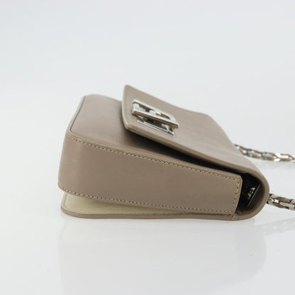 Fendi 3Baguette Convertible Calfskin, Beige, Leather, Crossbody Bag